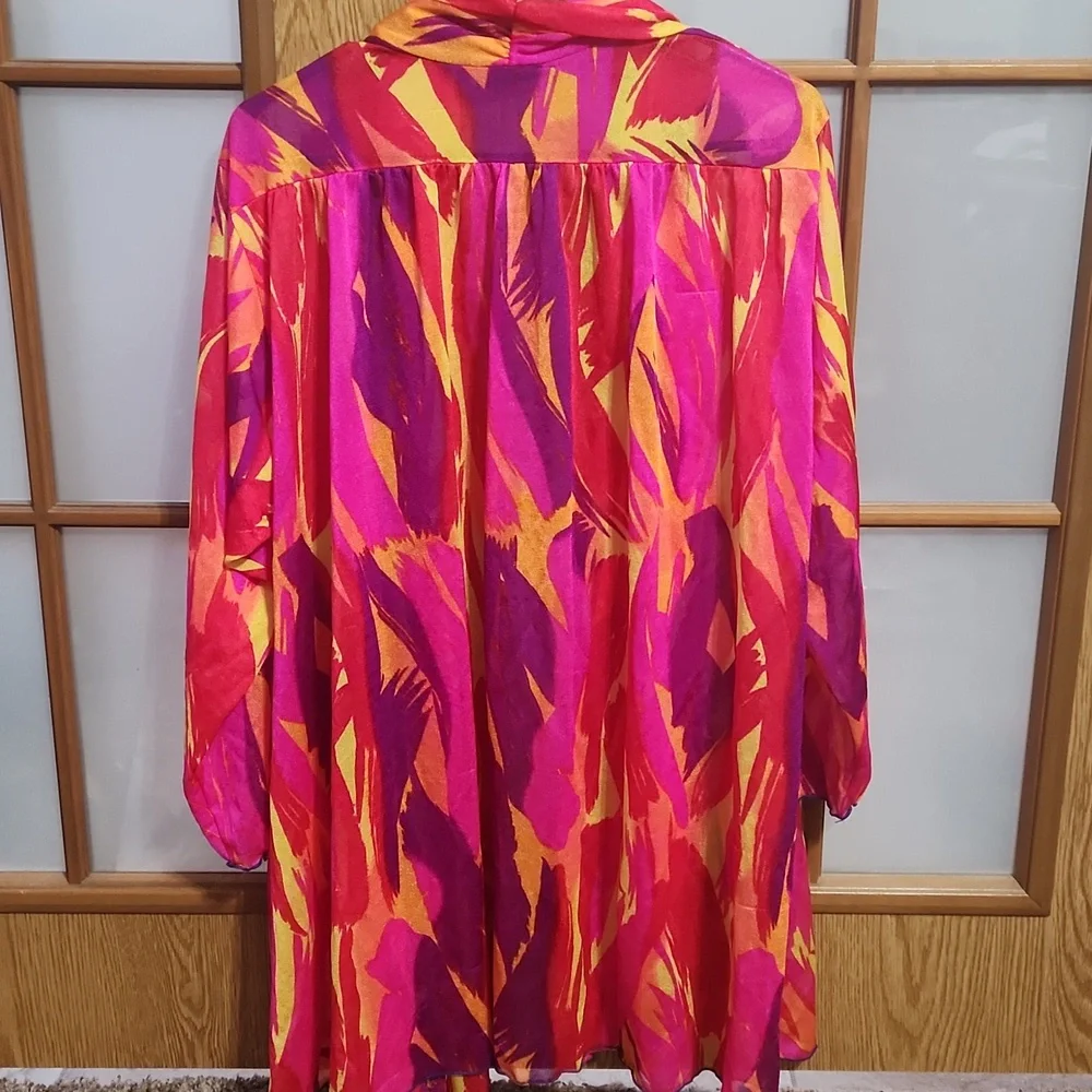 Oscar De La Renta Swimwear Vibrant Multicolor Swim Coverup